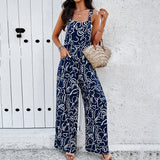 Print Square Neck Jumpsuit With Pockets: Effortless Style for Spring & Summer