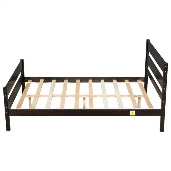 Espresso Full Bed with Headboard and Footboard - Minihomy