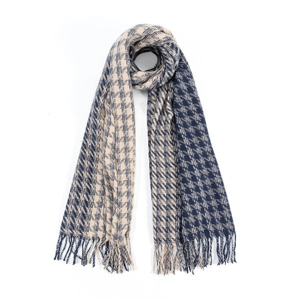 Houndstooth Two-Toned Fashion Scarf