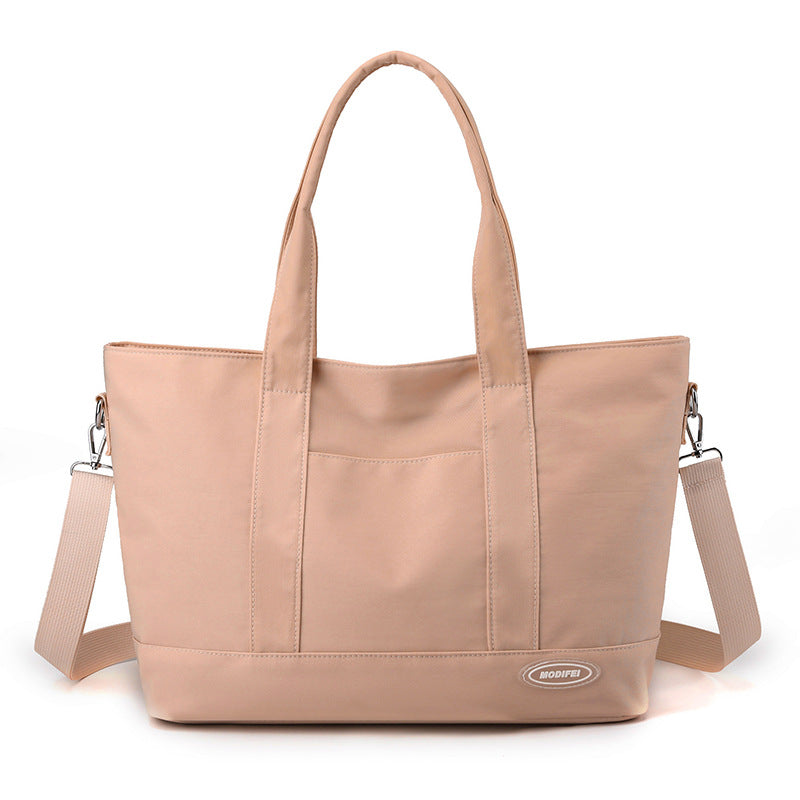 Large Capacity Tote Bag - New Shoulder Bag with Casual Korean Style and Solid Color Design - Minihomy