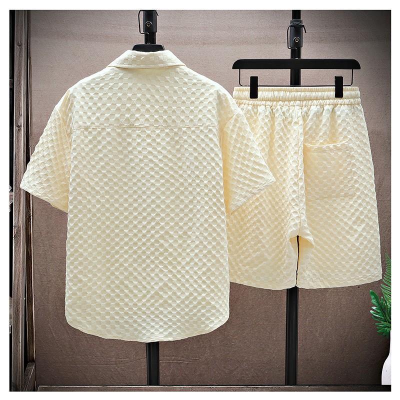 Youth Summer Suit Men's Loose Casual Shirt Short-sleeved Shorts