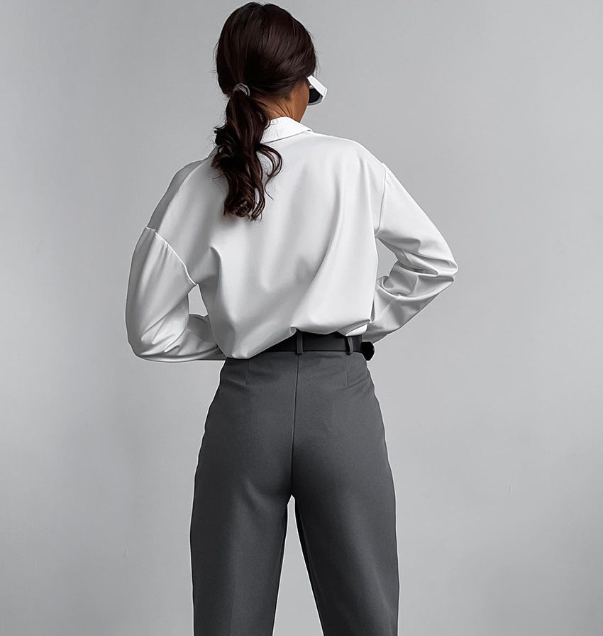 High Waist Trousers Slim Fit for Women