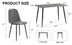 Gray Wood Grain Dining Table & 4 Modern Medieval Chairs with Cushions - DT-1226, B0501A - Minihomy