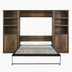 Full Size Murphy Bed with Storage | Space-Saving Cabinet Bed for Guest Room, Home Office (Brown) - Minihomy