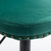 Green Velvet Bar Stools with Backs - Adjustable Height, Tufted, Set of 2 for Kitchen Island & Pub - SW1812GN - Minihomy