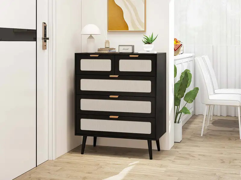 5-Drawer Accent Cabinet: Bedroom, Living Room & More Storage