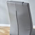 Modern Dining Chairs Set of 4, Faux Leather Padded Seat, Metal Legs, Grey - Minihomy