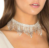 Neck Elements Necklace Tassel Diamond Alloy Necklace