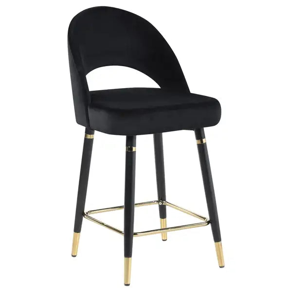 Black Open Back Counter Height Stools - Set of 2