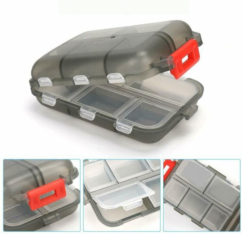 Travel Pill Organizer 10 Grid Moisture-Proof Pills Box