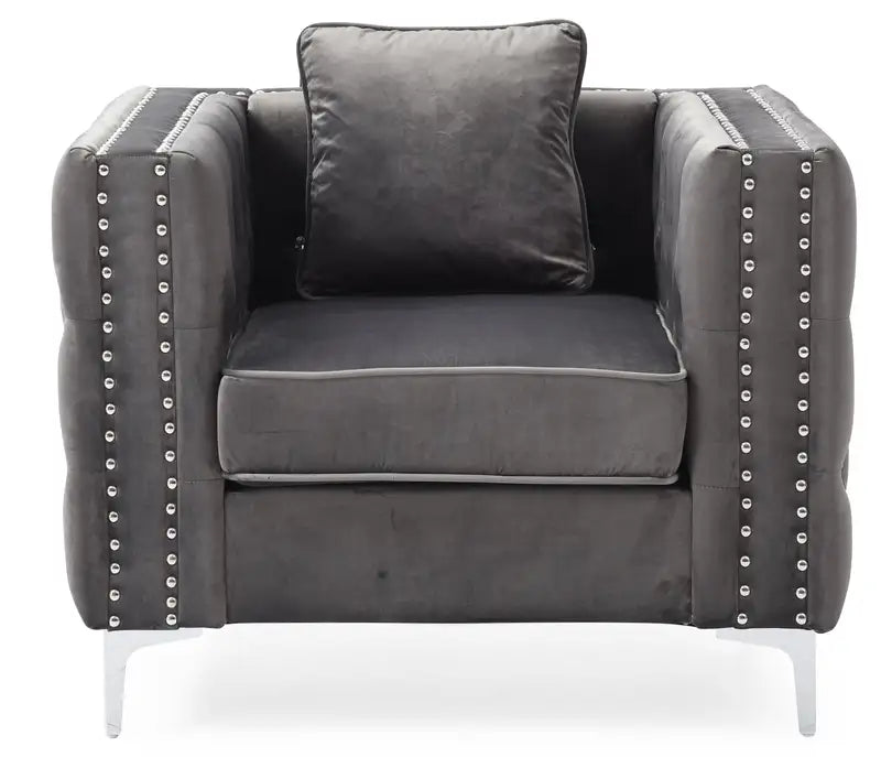 Paige G822A-C Gray Chair by Glory Furniture