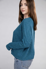 Ribbed Dolman Long Sleeve Sweater