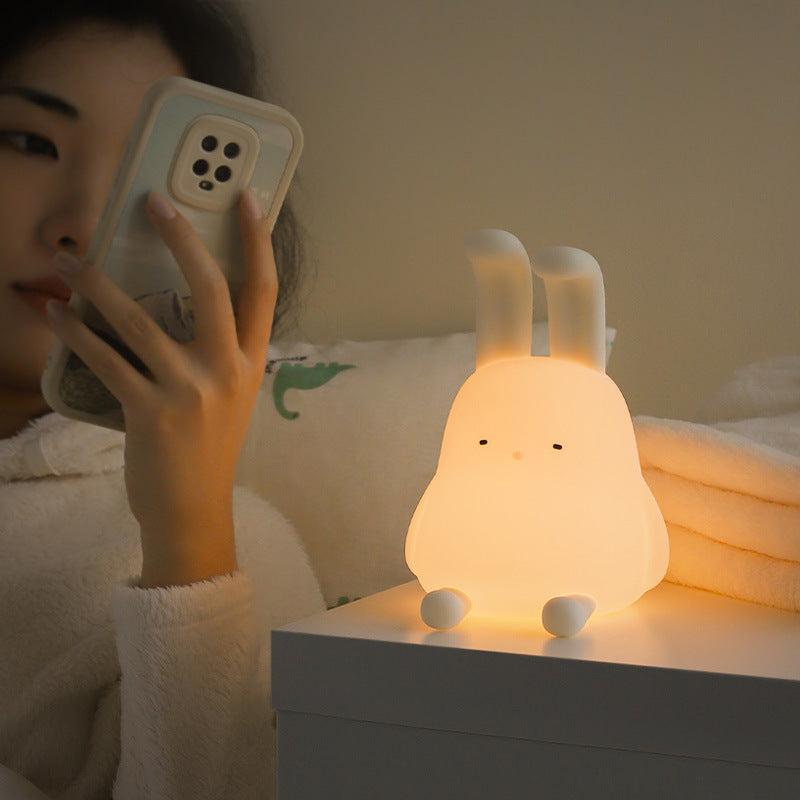 Cute Rabbit Mood Light - Dimmable LED Night Light for Baby, Kids & Girlfriend Gift