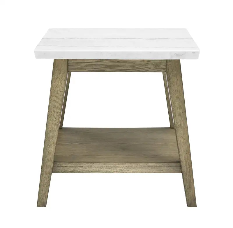 Vida Brown Marble Top Side Table