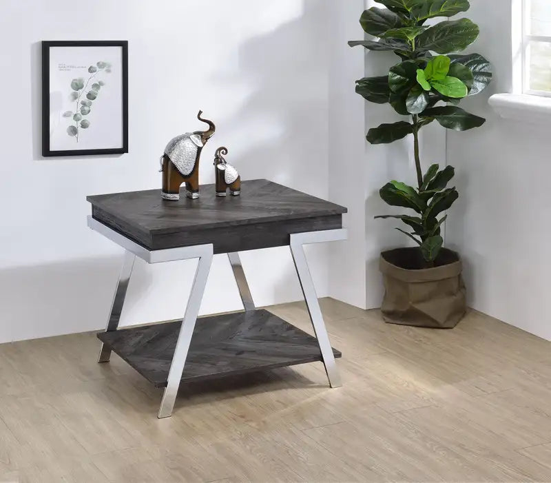 Brown Roma Wood End Table