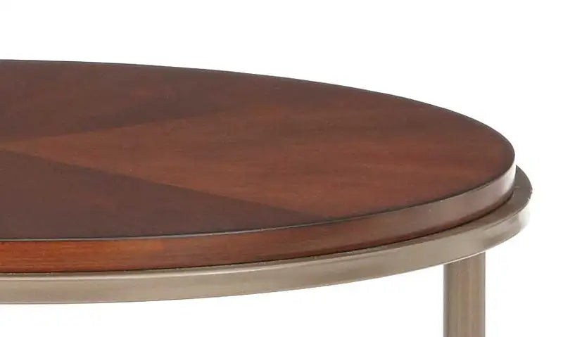 Miles Brown Round End Table