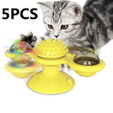 Cat Rotating Windmill Toy - Scratching, Teeth Cleaning, & Fun!