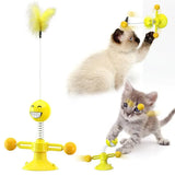 Cat Rotating Windmill Toy - Scratching, Teeth Cleaning, & Fun!