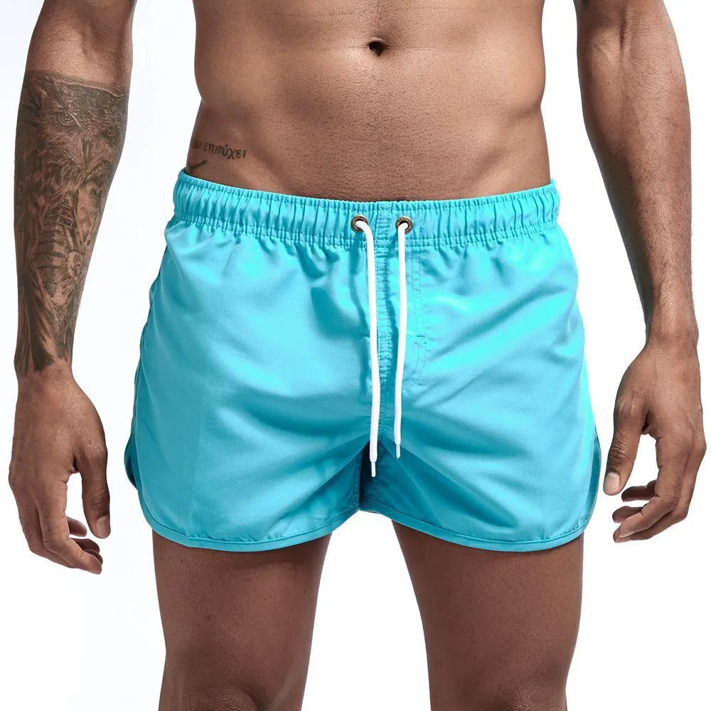 Wrap men's shorts smooth beach slim pants