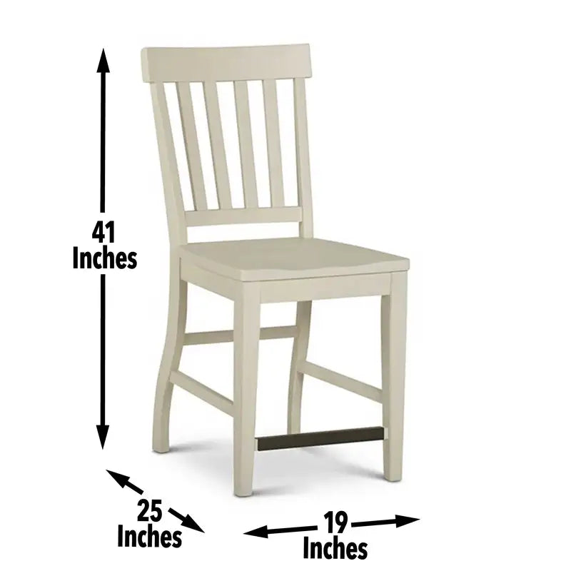 Cayla White Counter Height Chairs (Set of 2)