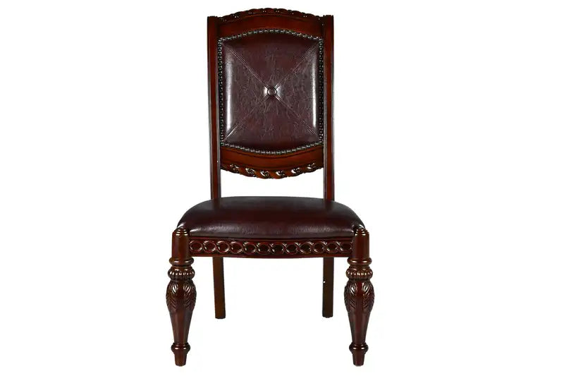 Antoinette Dark Brown Side Chairs (Set of 2)