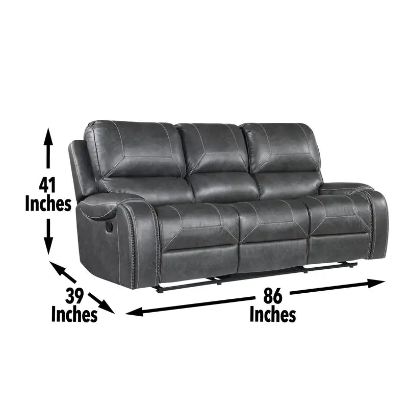 Keily Gray Manual Reclining Sofa