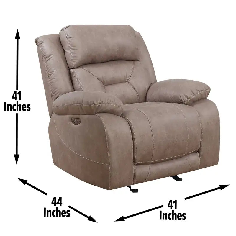 Aria Dual Power Recliner - Sand: Comfortable & Stylish Reclining Chair