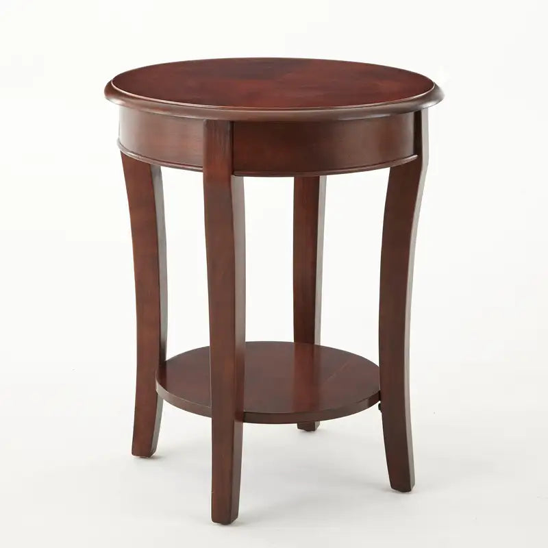 20" Round Brown Troy End Table