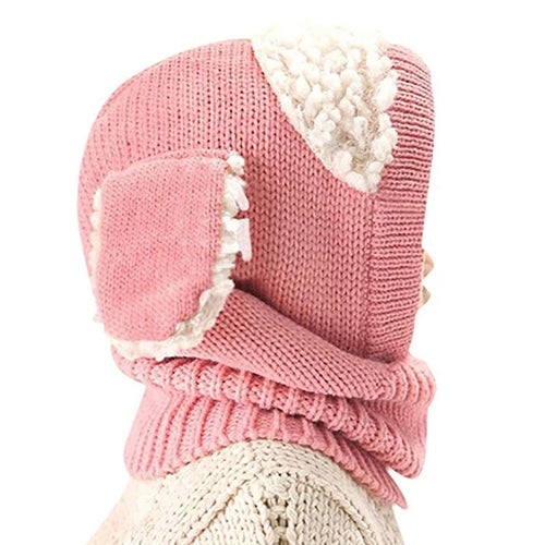 Kids Baby Winter Cotton Knitted Fur Pom Cute Children Hat