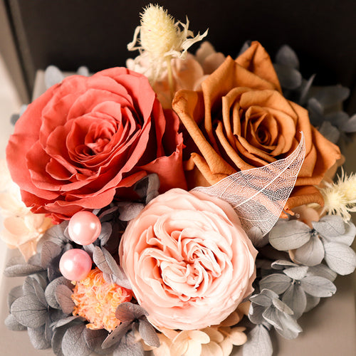 Mother's Day Gift Box - Roses, Carnations, and Austin Flowers