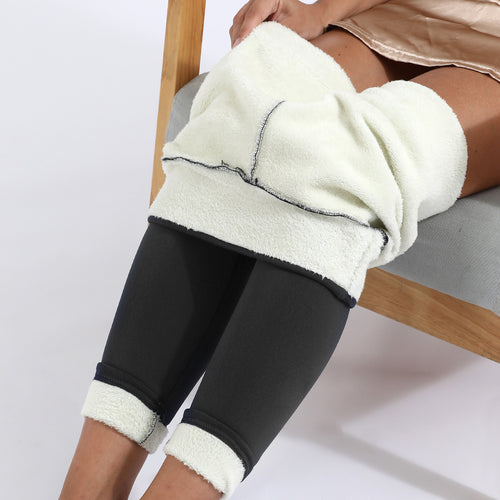 Warm Thick High Stretch Lamb Cashmere Leggings - Skinny Fitness Woman Pants