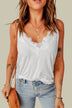 Full Size Lace Trim V-Neck Cami Top - Minihomy