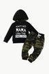 Boys Letter Graphic Hoodie and Joggers Set - Minihomy