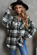 Plaid Curved Hem Longline Shacket - Minihomy