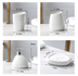 Simple White Porcelain Bathroom Five-piece Hotel Bathroom Toiletries Mouthwash Cup Bath Bottle