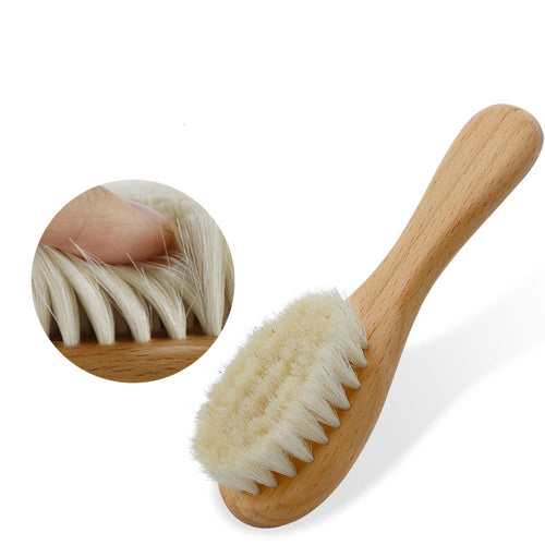 Baby Wool Brush Set Scrubbing Brush Shower Comb