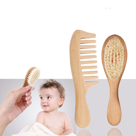 Baby Wool Brush Set Bathing Soft Hair Brush