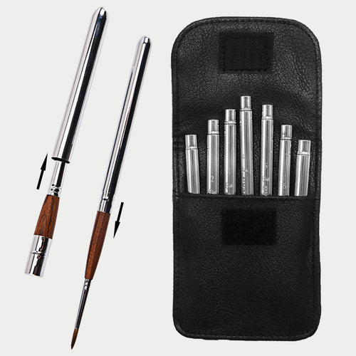 Yihuale Travel Portable Watercolor Brush Round Head Hook Liner 5 Sets Of Round Peak Stroke Art Hook Line Pen
