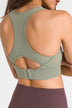 Cutout Racer Back Sports Bra - Minihomy