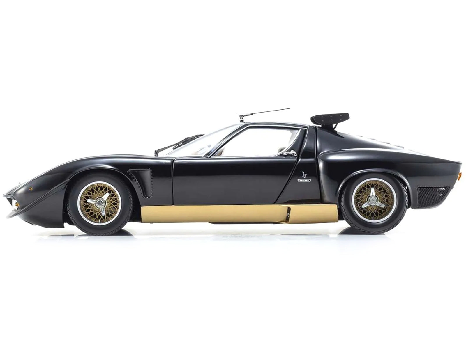 Lamborghini Miura SVR Black and Gold 1/18 Model Car by Kyosho - Minihomy