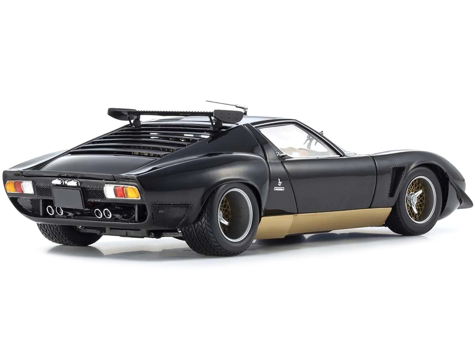 Lamborghini Miura SVR Black and Gold 1/18 Model Car by Kyosho - Minihomy