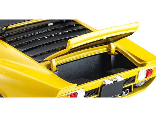 Lamborghini Miura SVR Yellow and Black 1/18 Diecast Model Car by Kyosho