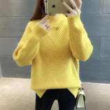 Women's Sweater Loose Lazy Half High Collar