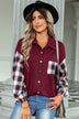 Plaid Dropped Shoulder Shirt with Breast Pocket - Minihomy