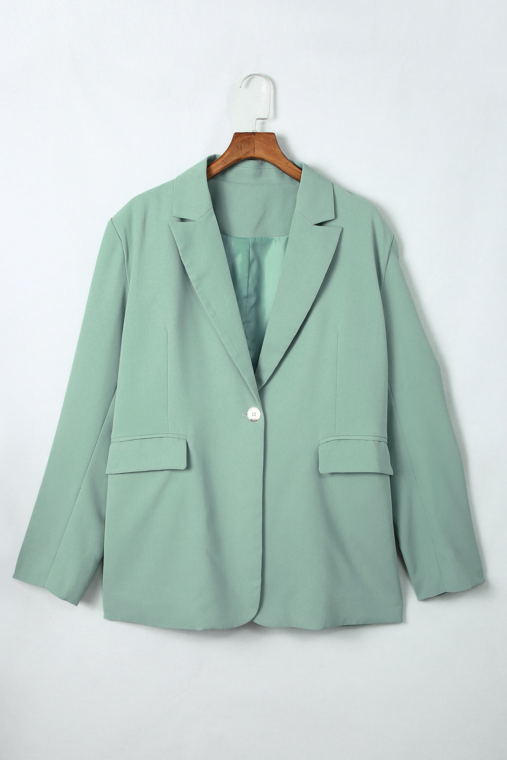 One-Button Flap Pocket Blazer - Minihomy