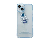 Silicone Astronaut Printed Transparent Phone Case