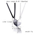 Minimalist Lovers Matching Friendship Heart Pendant Couple Magnetic Distance Faceted Heart Pendant Necklace Couple Jewelry - Minihomy