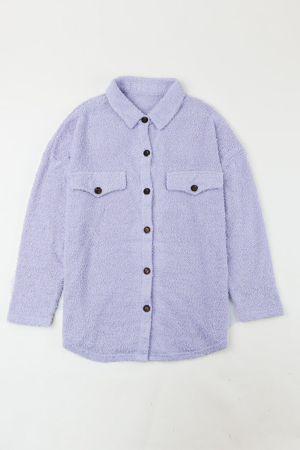 Plush Button Down Collared Jacket