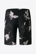 Full Size Crane Print Drawstring Waist Swim Trunks - Minihomy