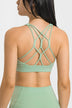 Breathable Crisscross Back Sports Bra - Minihomy